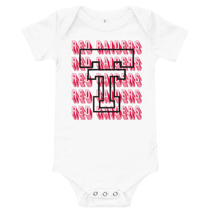 Red Raiders Multi Font Baby short sleeve one piece