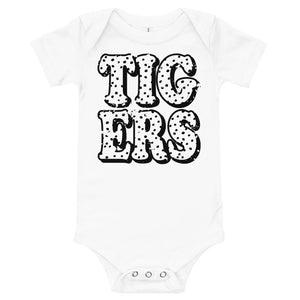 Distressed Tigers Baby short sleeve one piece