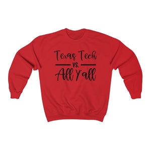 Texas Tech Vs. All Y'all Unisex Heavy Blend™ Crewneck Sweatshirt