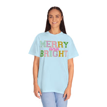 Load image into Gallery viewer, Faux Chenille Merry and Bright Comfort Colors Unisex Garment-Dyed T-shirt
