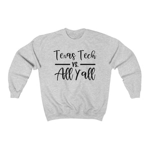 Texas Tech Vs. All Y'all Unisex Heavy Blend™ Crewneck Sweatshirt