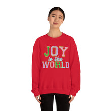 Load image into Gallery viewer, Faux Chenille Joy to the World Unisex Heavy Blend™ Crewneck Sweatshirt
