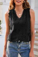 Load image into Gallery viewer, Lace V-Neck Tank
