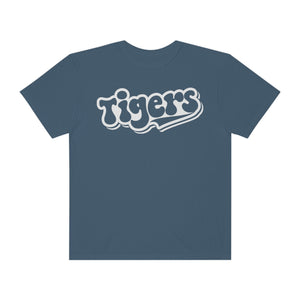 Retro White Tigers Comfort Colors Unisex Garment-Dyed T-shirt