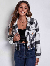 Load image into Gallery viewer, Plaid Button Front Jacket with Pockets
