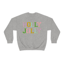 Load image into Gallery viewer, Faux Chenille Holly Jolly Unisex Heavy Blend™ Crewneck Sweatshirt
