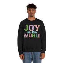 Load image into Gallery viewer, Faux Chenille Joy to the World Unisex Heavy Blend™ Crewneck Sweatshirt
