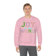 Load image into Gallery viewer, Faux Chenille Joy to the World Unisex Heavy Blend™ Crewneck Sweatshirt
