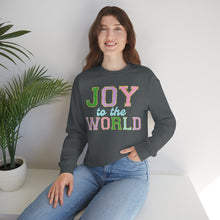 Load image into Gallery viewer, Faux Chenille Joy to the World Unisex Heavy Blend™ Crewneck Sweatshirt
