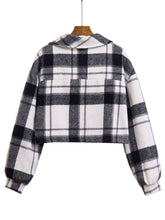 Load image into Gallery viewer, Plaid Button Front Jacket with Pockets
