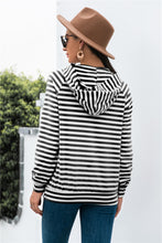 Load image into Gallery viewer, Horizontal Stripe Raglan Sleeve Hoodie
