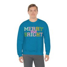 Load image into Gallery viewer, Faux Chenille Merry and Bright Unisex Heavy Blend™ Crewneck Sweatshirt
