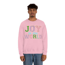 Load image into Gallery viewer, Faux Chenille Joy to the World Unisex Heavy Blend™ Crewneck Sweatshirt
