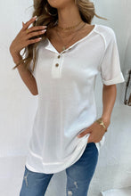 Load image into Gallery viewer, Cuffed Sleeve Henley Top
