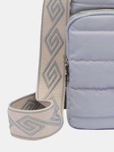 Load image into Gallery viewer, Quilted Water Bottle Sleeve with Striped Strap
