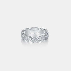 Moissanite 925 Sterling Silver Heart Shape Ring