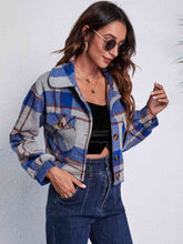 Load image into Gallery viewer, Plaid Button Front Jacket with Pockets
