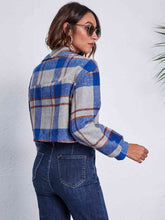Load image into Gallery viewer, Plaid Button Front Jacket with Pockets
