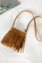 Load image into Gallery viewer, PU Leather Crossbody Bag with Fringe
