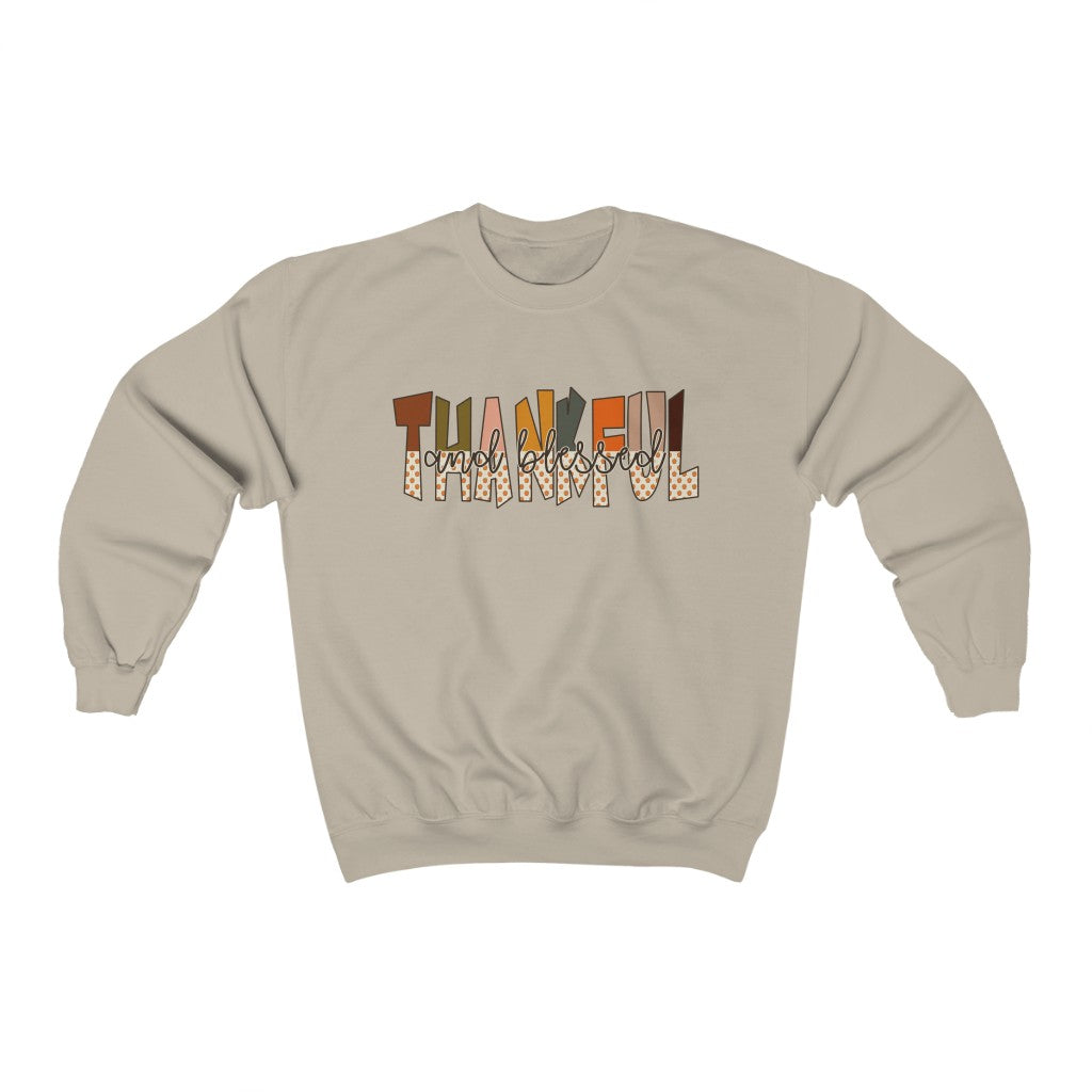 Thankful and Blessed Unisex Heavy Blend™ Crewneck Sweatshirt