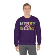 Load image into Gallery viewer, Faux Chenille Merry and Bright Unisex Heavy Blend™ Crewneck Sweatshirt
