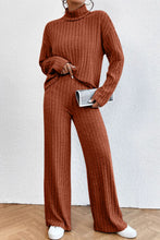 Load image into Gallery viewer, Mock Neck Dropped Shoulder Top and Pants Set

