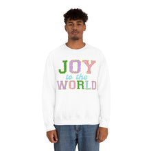 Load image into Gallery viewer, Faux Chenille Joy to the World Unisex Heavy Blend™ Crewneck Sweatshirt
