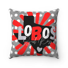 Load image into Gallery viewer, Sul Ross Lobos Dorm Room Game Day Spun Polyester Square Pillow
