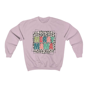 Merry Mama Leopard Unisex Heavy Blend™ Crewneck Sweatshirt