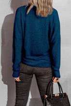 Load image into Gallery viewer, Surplice Dropped Shoulder Long Sleeve Sweater
