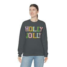 Load image into Gallery viewer, Faux Chenille Holly Jolly Unisex Heavy Blend™ Crewneck Sweatshirt
