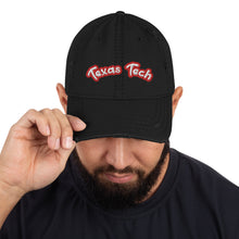 Load image into Gallery viewer, Texas Tech Distressed Baseball Hat embroidered
