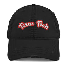 Load image into Gallery viewer, Texas Tech Distressed Baseball Hat embroidered
