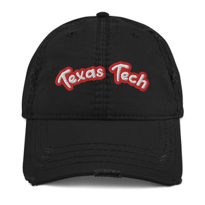 Texas Tech Distressed Baseball Hat embroidered