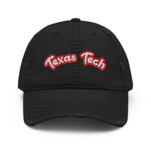 Load image into Gallery viewer, Texas Tech Distressed Baseball Hat embroidered
