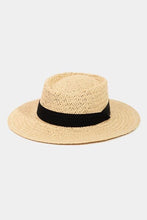 Load image into Gallery viewer, Fame Straw Braided Pork Pie Hat
