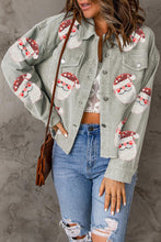 Load image into Gallery viewer, Santa Sequin High-Low Button Front Jacket
