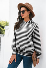 Load image into Gallery viewer, Horizontal Stripe Raglan Sleeve Hoodie
