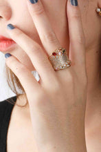 Load image into Gallery viewer, Multicolored Cubic Zirconia Textured Ring
