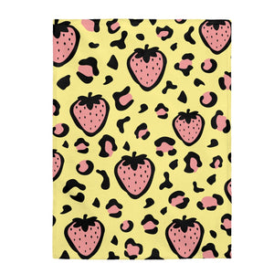 Strawberry Lemonade Velveteen Plush Blanket