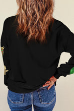 Load image into Gallery viewer, Sequin Patch Christmas Element Sweatshirt

