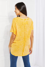 Load image into Gallery viewer, Zenana Start Small Washed Waffle Knit Top in Yellow Gold
