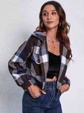 Load image into Gallery viewer, Plaid Button Front Jacket with Pockets
