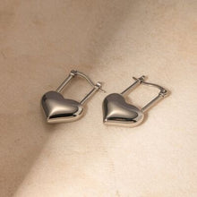 Load image into Gallery viewer, Stainless Steel Heart Lock Drop Earrings
