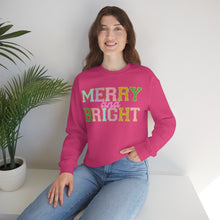 Load image into Gallery viewer, Faux Chenille Merry and Bright Unisex Heavy Blend™ Crewneck Sweatshirt
