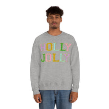 Load image into Gallery viewer, Faux Chenille Holly Jolly Unisex Heavy Blend™ Crewneck Sweatshirt
