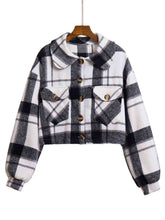 Load image into Gallery viewer, Plaid Button Front Jacket with Pockets
