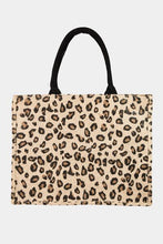 Load image into Gallery viewer, Fame Letter Graphic Leopard Tote Bag
