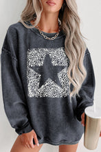 Load image into Gallery viewer, Round Neck Dropped Shoulder Star Graphic Sweatshirt
