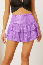 Load image into Gallery viewer, Sequin Layered Mini Skirt
